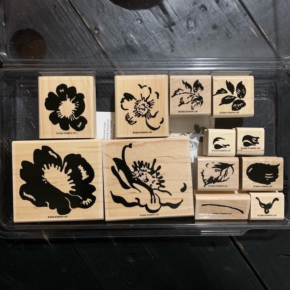 Stampin Up! Wild Rose - Set of 12 Stamps